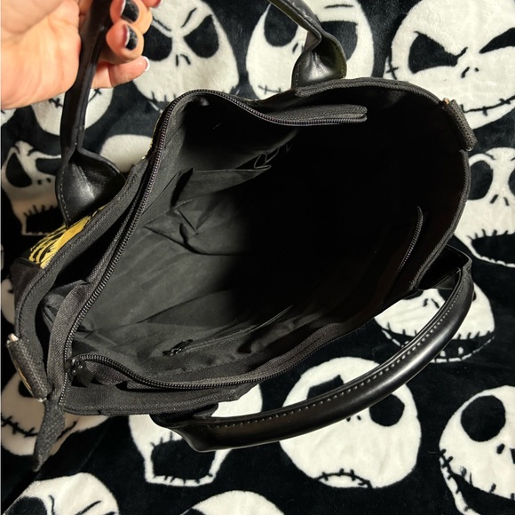 Large Canvas Skeleton Glow in the Dark Purse with Strap - Picture 4 of 5